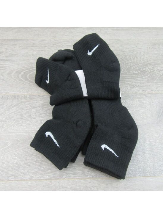 Nike Everyday Plus Cushioned Ankle Socks 6 Pack Mens Size 8-12 Black Dri-Fit NEW - Picture 7 of 9